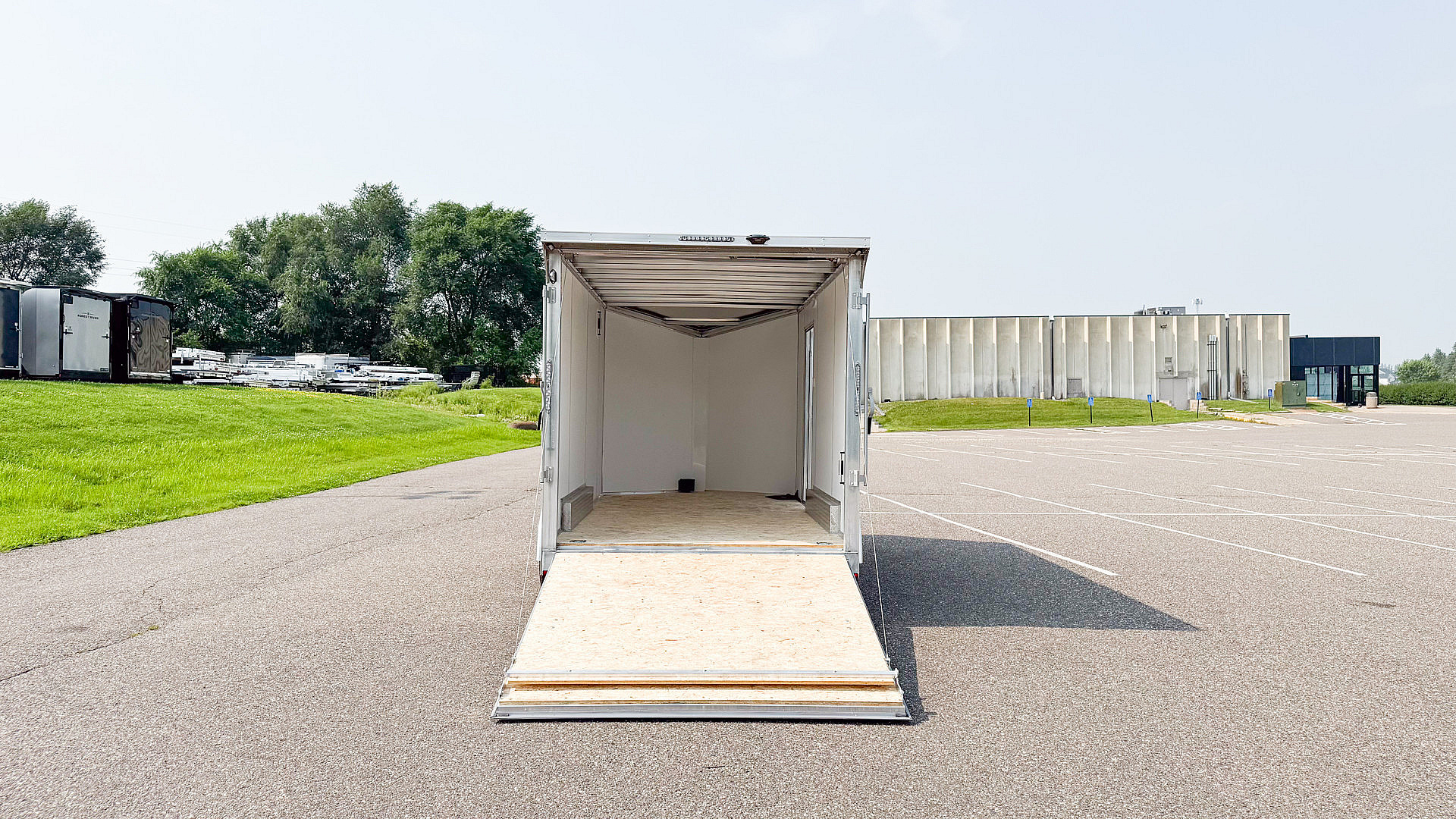 New Lightning 7.5x14 Aluminum Enclosed Trailer - Rear ramp door!