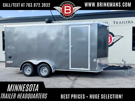 New Haulmark 7x16 Tandem Enclosed Cargo Trailer - Ramp Door!