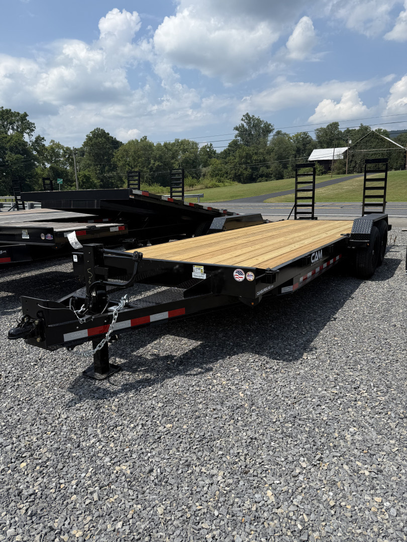 New 2026 CAM 22' Equip. Trailer w/ Beavertail - 7K Axles - 14,000 GVWR