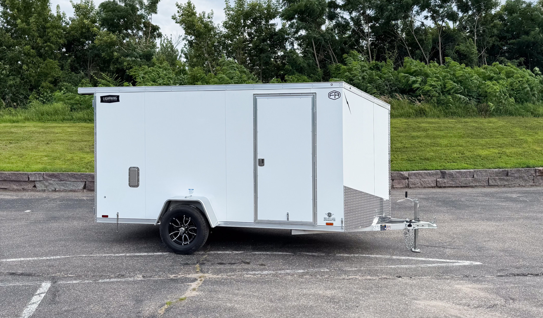 New Lightning 6x12 Enclosed Cargo Trailer - Double Doors!