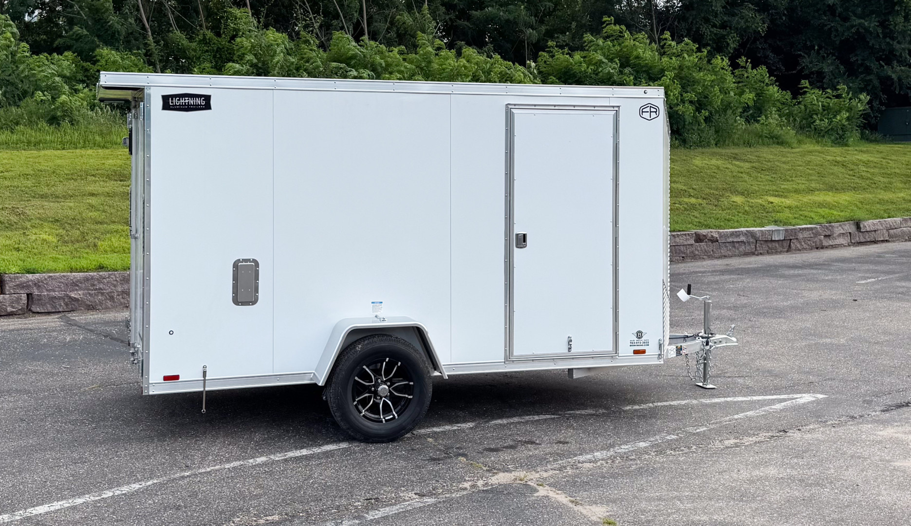 New Lightning 6x12 Enclosed Cargo Trailer - Double Doors!