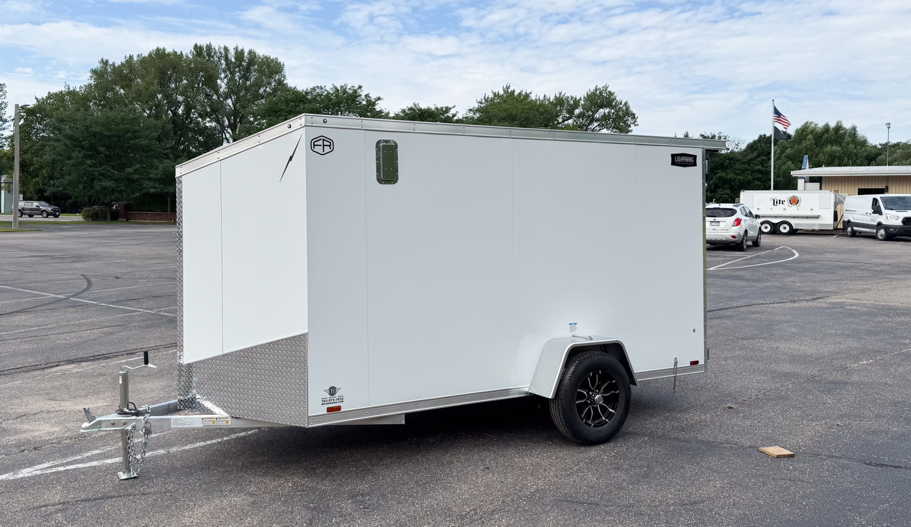 New Lightning 6x12 Enclosed Cargo Trailer - Double Doors!