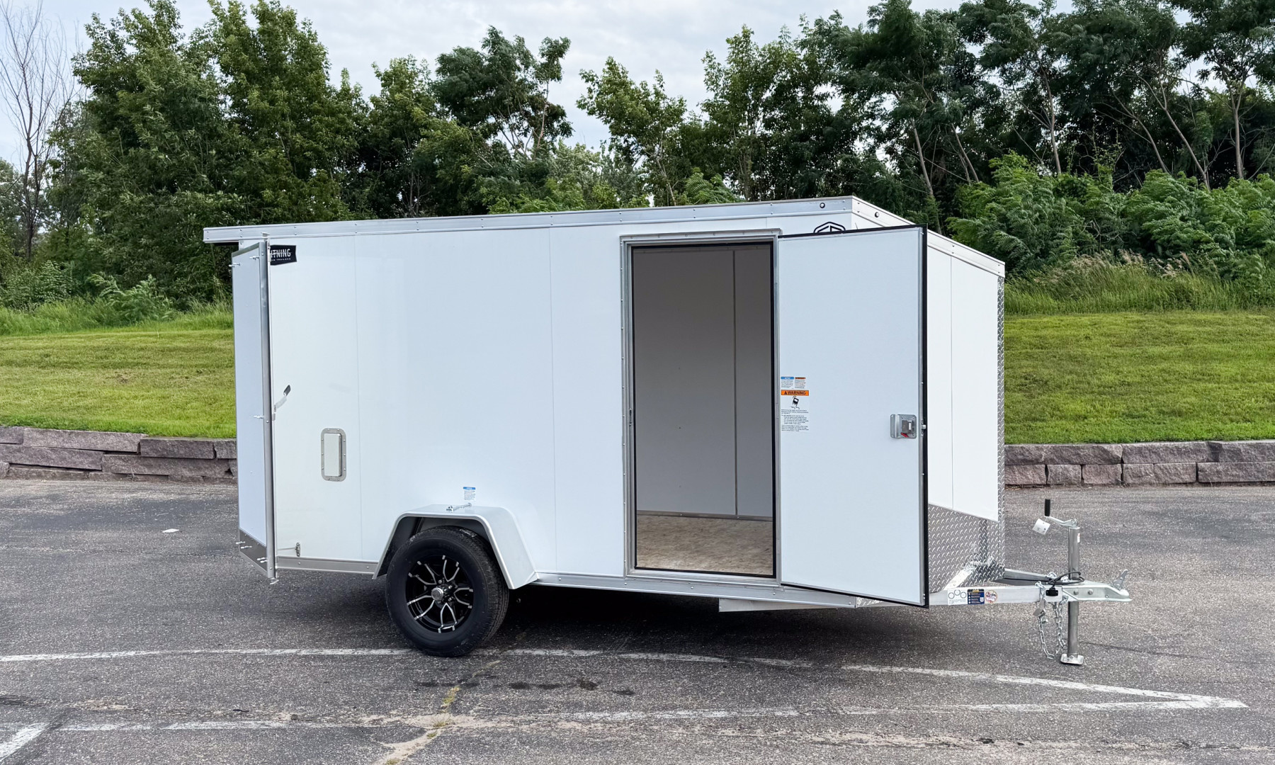 New Lightning 6x12 Enclosed Cargo Trailer - Double Doors!