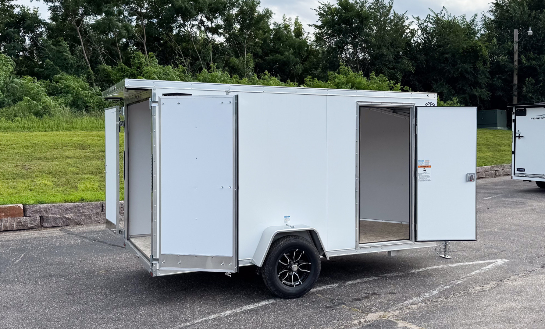 New Lightning 6x12 Enclosed Cargo Trailer - Double Doors!