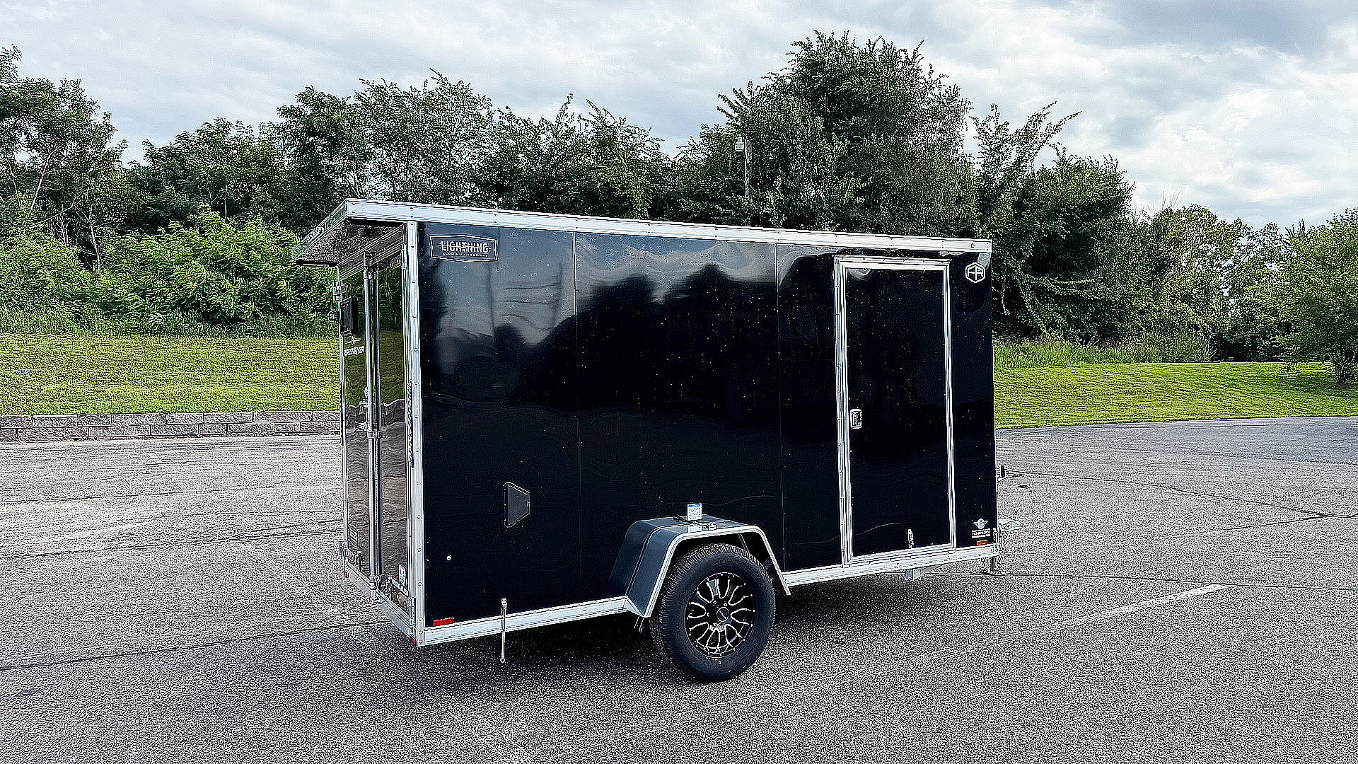 New Lightning 6x12 Enclosed Cargo Trailer - Double Doors!