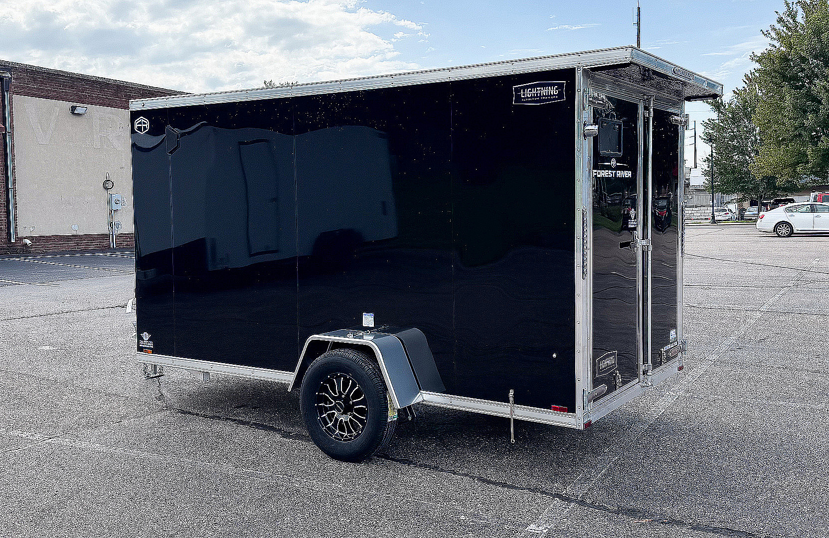 New Lightning 6x12 Enclosed Cargo Trailer - Double Doors!