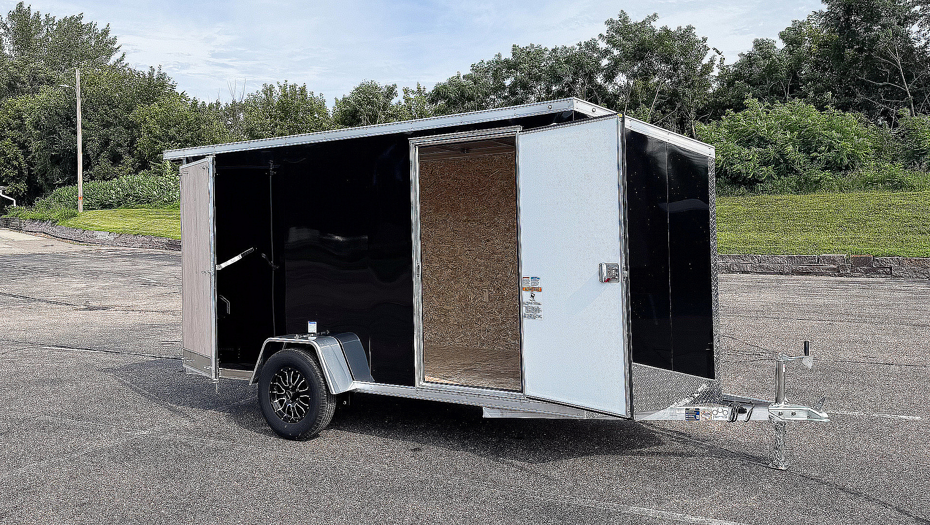 New Lightning 6x12 Enclosed Cargo Trailer - Double Doors!