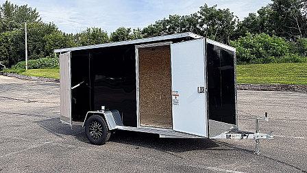 New Lightning 6x12 Enclosed Cargo Trailer - Double Doors!