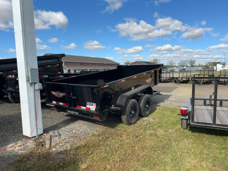 New 2025 H&H Trailers 76x12 Tandem Axle 10k w/2Ft Sides Dump Trailer