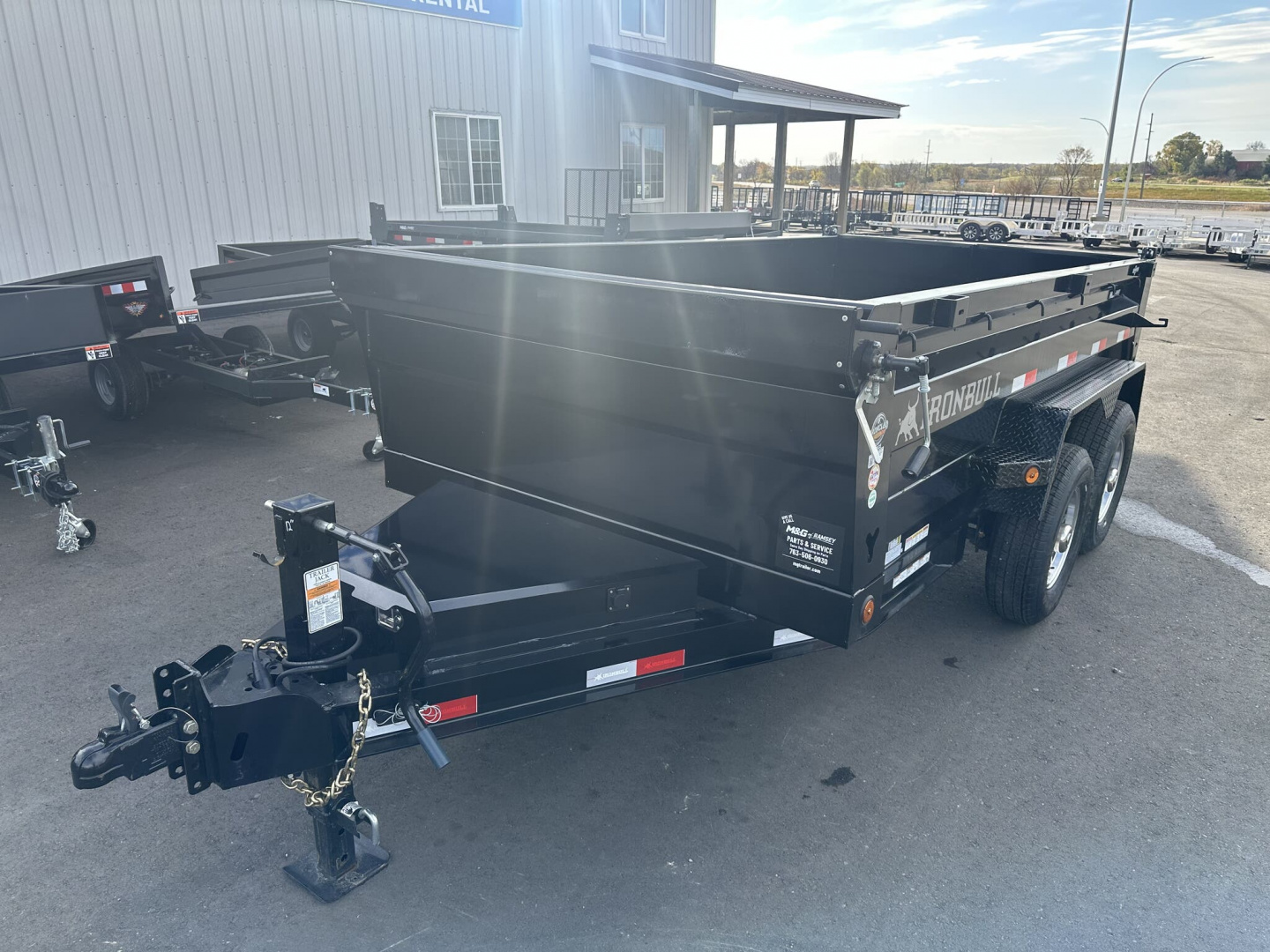 New DTB 72X12 14.9K DUMP TRAILER-BLACK
