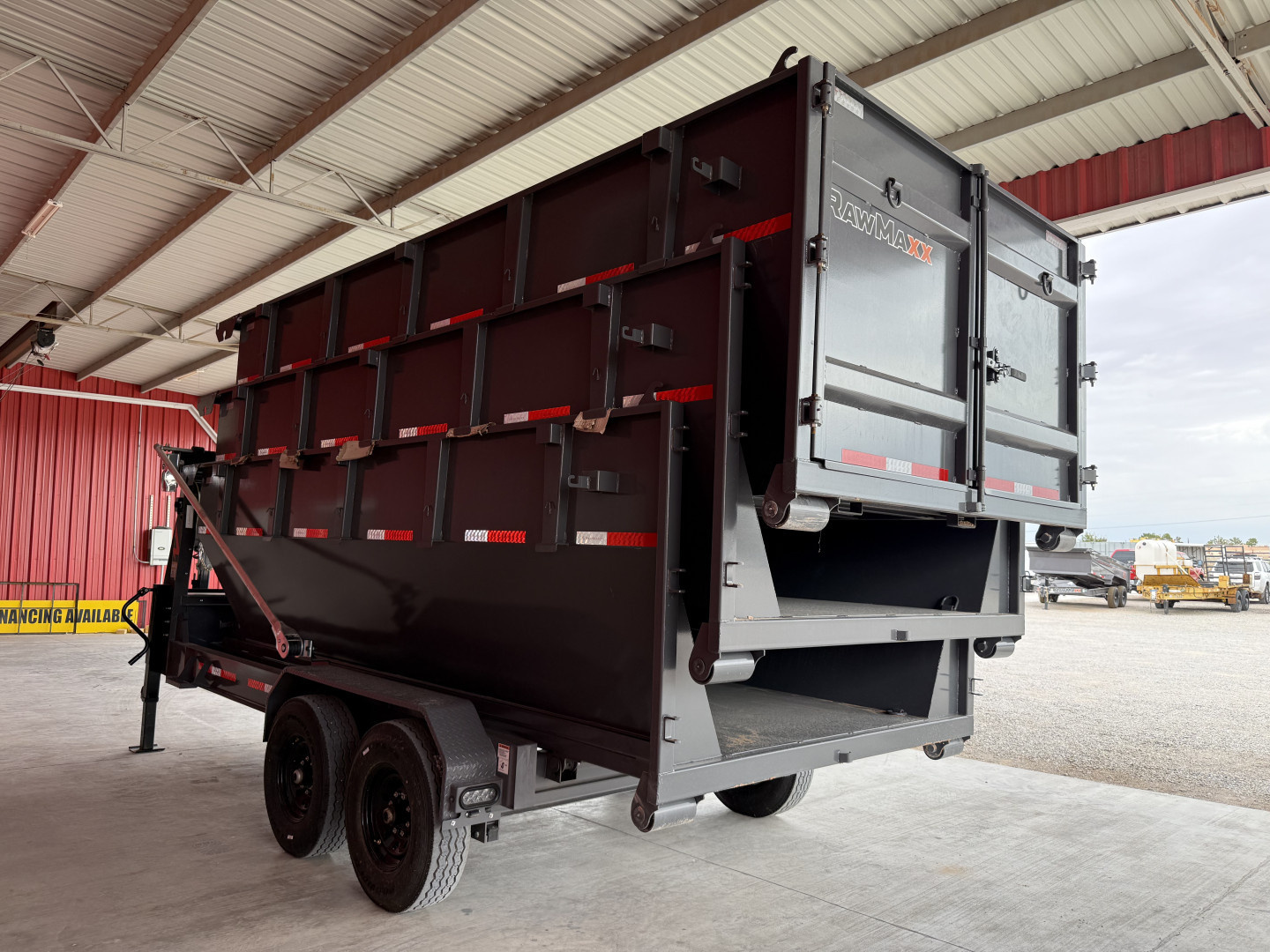 New 2026 RawMaxx RDX 83X16 BP ROLL OFF 16K TRAILERW/3 ORAN Dump Trailer