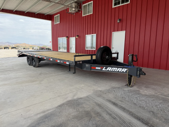 New 2026 Lamar Trailers 102X24 F8 14K DECKOVER, RHINO RAMPS Equipment Trailer