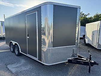 New 2026 Arising 8.5X16 TANDEM AXLE 7000 LB GVWR Cargo / Enclosed Trailer WITH .080 COMPOSITE EXTERIOR, 6'6  INTERIOR HEIGHT, REAR RAMP DOOR, FULL TUBE FRAME