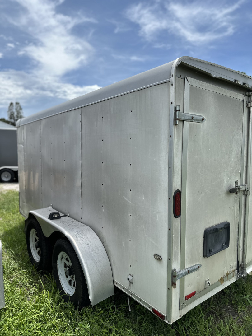 Used 2007 Wells Cargo 6'6" X 12 TA DOUBLE REAR DOORS FRONT DOOR Equipment Trailer