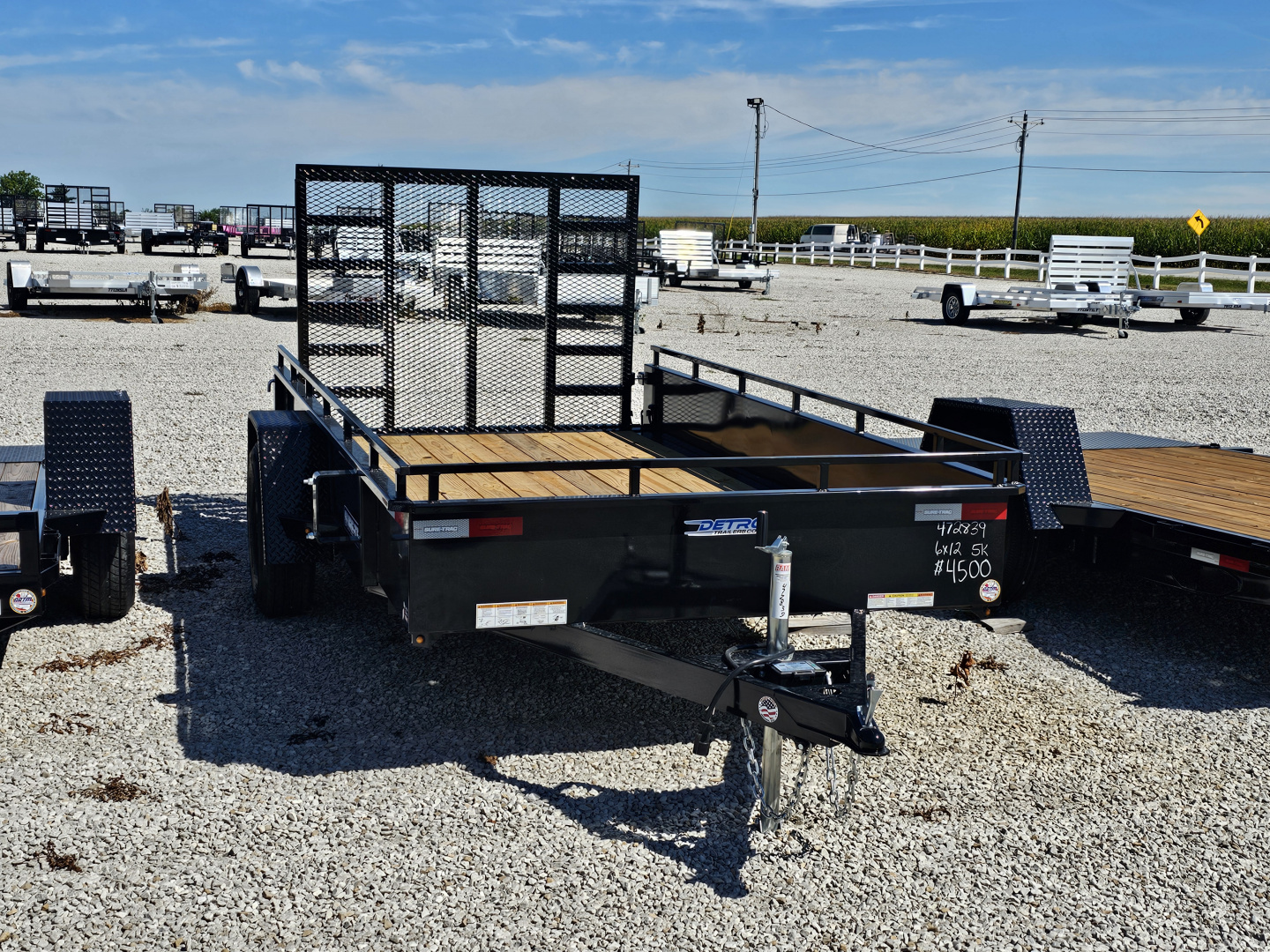 New 2026 Sure-Trac 6 x 12 5K Steel High Side Utility Trailer w/ Brakes