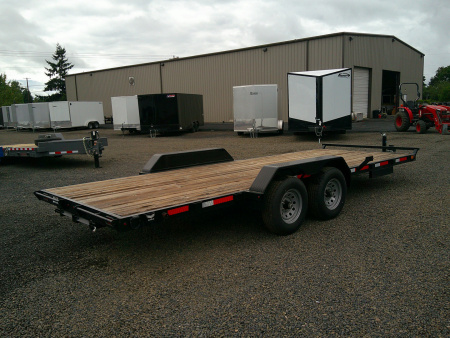 Used 2022 Eagle Trailers 7x20 10K Car Hauler Flatbed Trailer