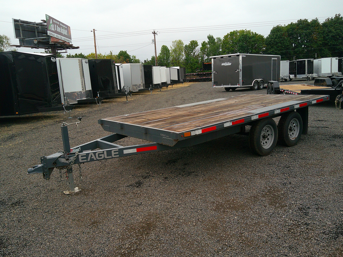 Used 2022 Eagle 7x14 7K Deckover Flatbed Trailer