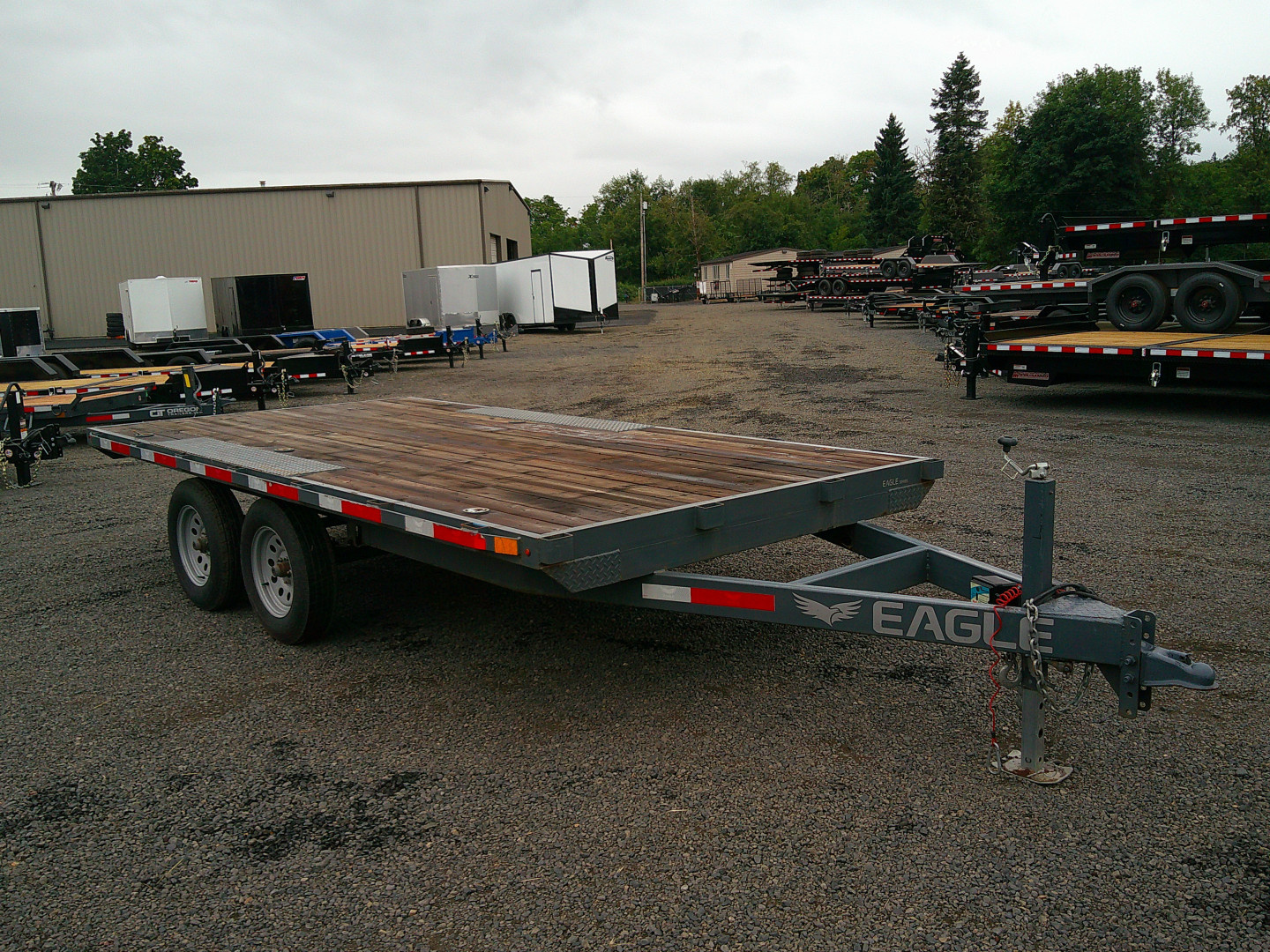 Used 2022 Eagle 7x14 7K Deckover Flatbed Trailer