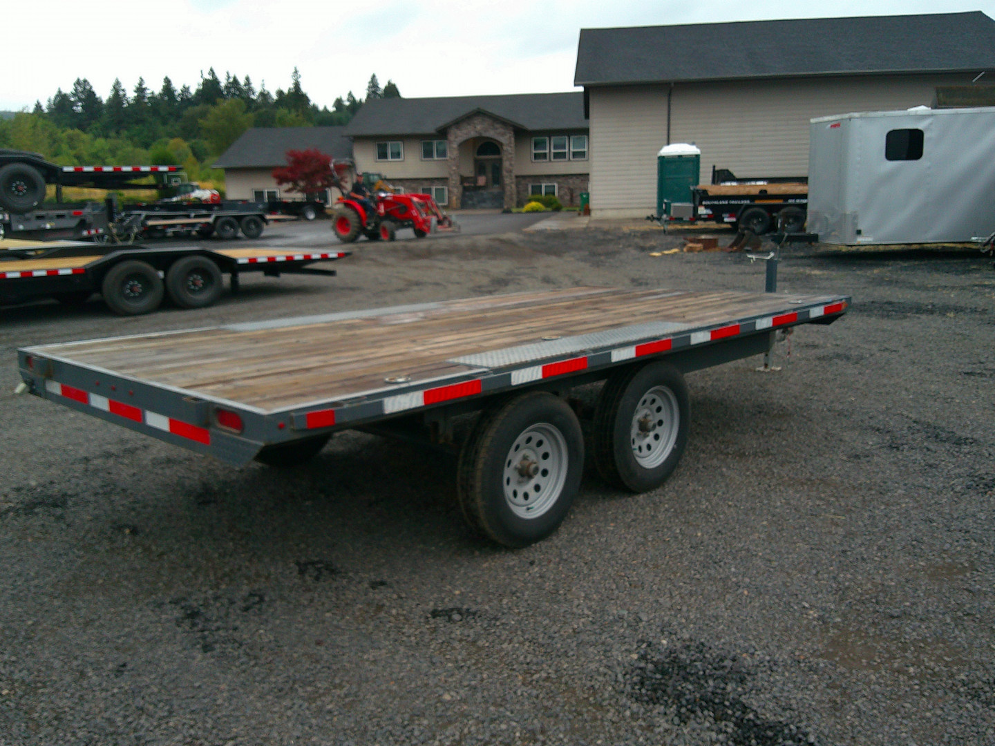Used 2022 Eagle 7x14 7K Deckover Flatbed Trailer