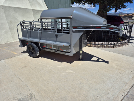 New 2025 Delco Single Axle Goat Stock/4,000 GVWR/4'X8  Gray