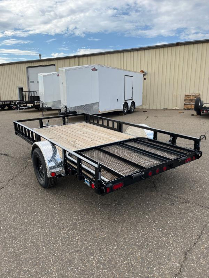 New 2025 PJ Trailers 77" x 12' Single Axle Channel Utility (U7) Utility Trailer