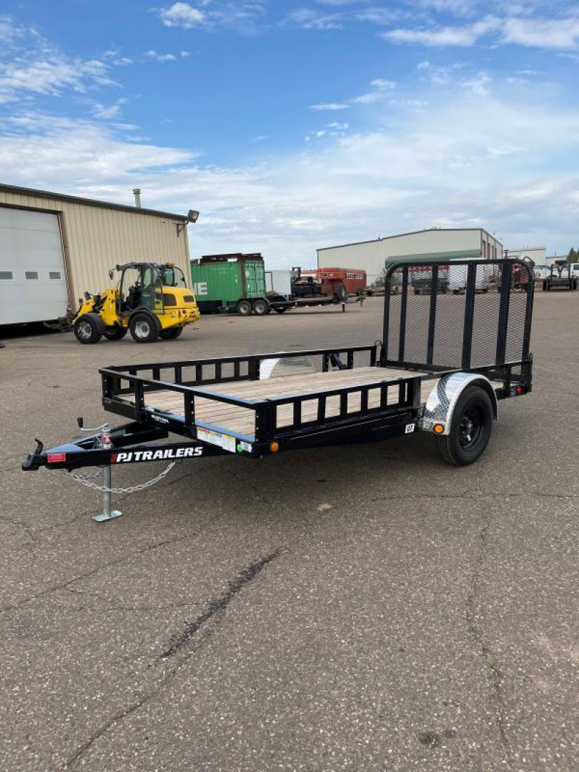New 2025 PJ Trailers 77" x 12' Single Axle Channel Utility (U7) Utility Trailer