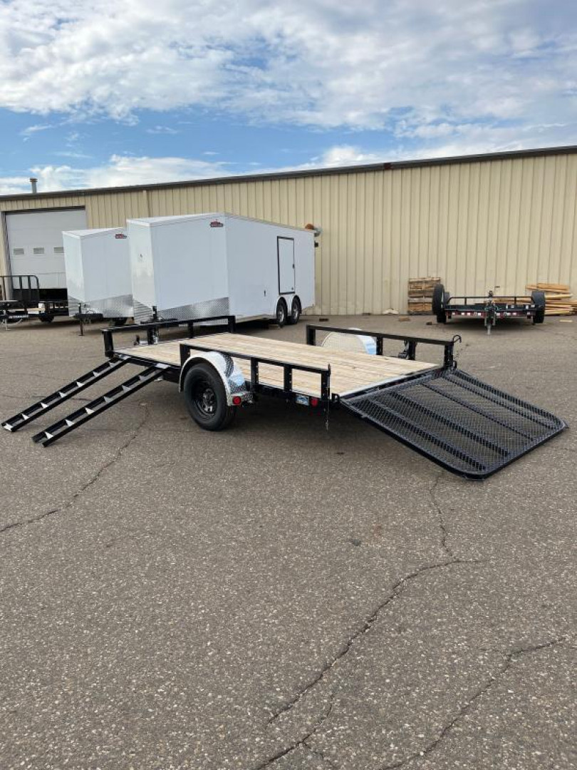 New 2025 PJ Trailers 77" x 12' Single Axle Channel Utility (U7) Utility Trailer