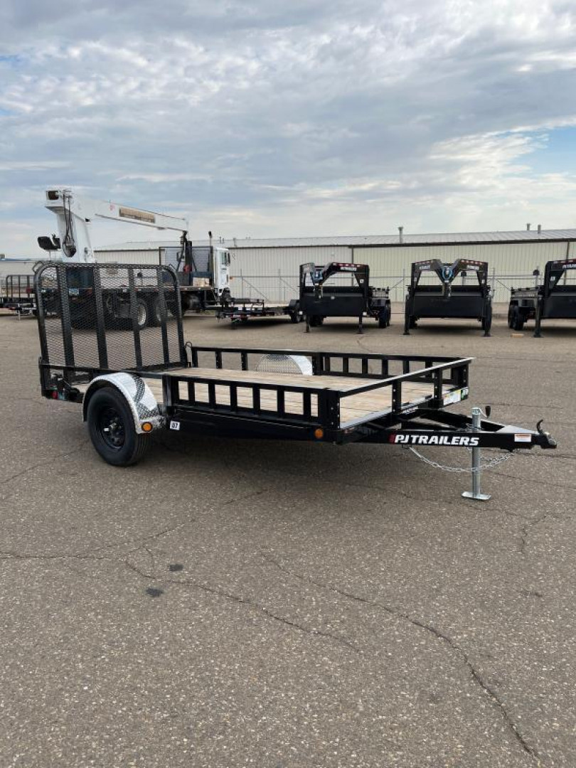 New 2025 PJ Trailers 77" x 12' Single Axle Channel Utility (U7) Utility Trailer