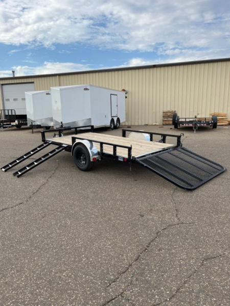 New 2025 PJ Trailers 77" x 12' Single Axle Channel Utility (U7) Utility Trailer