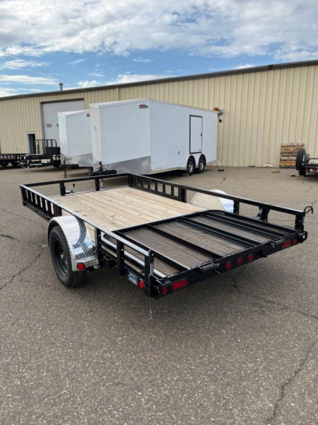New 2025 PJ Trailers 77" x 12' Single Axle Channel Utility (U7) Utility Trailer
