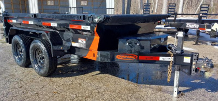 New 7 X 14 DURA HAUL DUMP TRAILER REDUCED PRICE 7K AXLES HEAVY DUTY SCISSOR LIFT