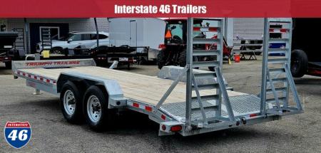 New 82X18+2 GALVANIZED EQUIPMENT TRAILER 7K AXLES