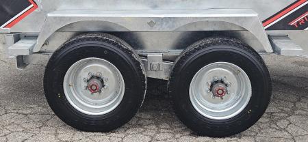 New 82 X14' GALVANIZED DUMP TRAILER HYDRAULIC JACK 8 K AXLES A SERIES 2025 TRIUMPH