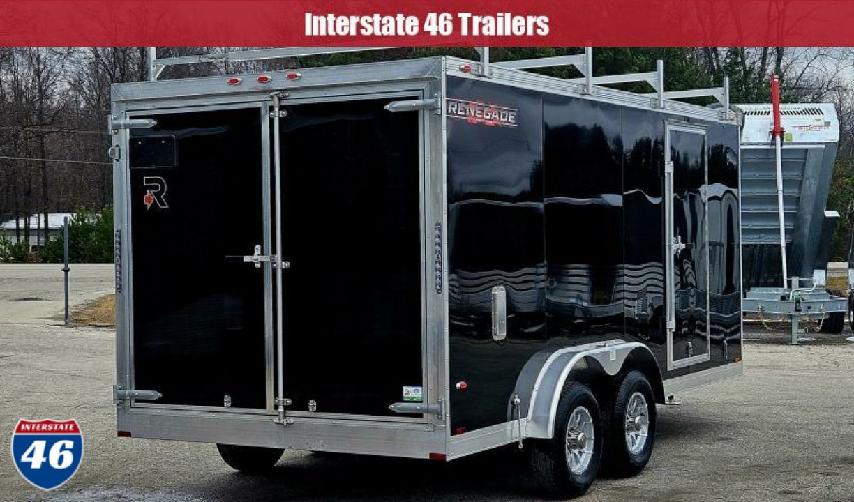 New 7.5 X 16 RENEGADE 5200# AXLES CONTRACTOR PKG CARGO DOORS 5 YEAR WARRANTY POLYCOR EXTERIOR