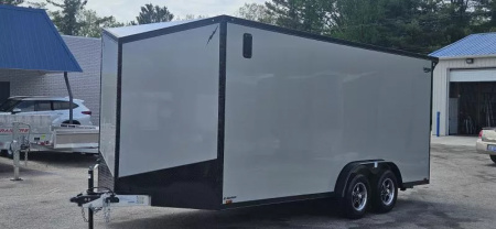 New 7.5 X 18 CARGO ENCLOSED ALL ALUMINUM 2025 LIGHTNING POLYCOR EXTERIOR