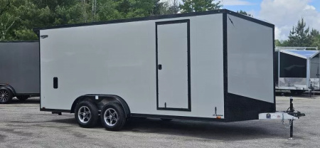 New 7.5 X 18 CARGO ENCLOSED ALL ALUMINUM 2025 LIGHTNING POLYCOR EXTERIOR