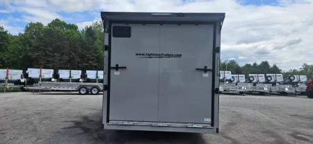 New 7.5 X 18 CARGO ENCLOSED ALL ALUMINUM 2025 LIGHTNING POLYCOR EXTERIOR