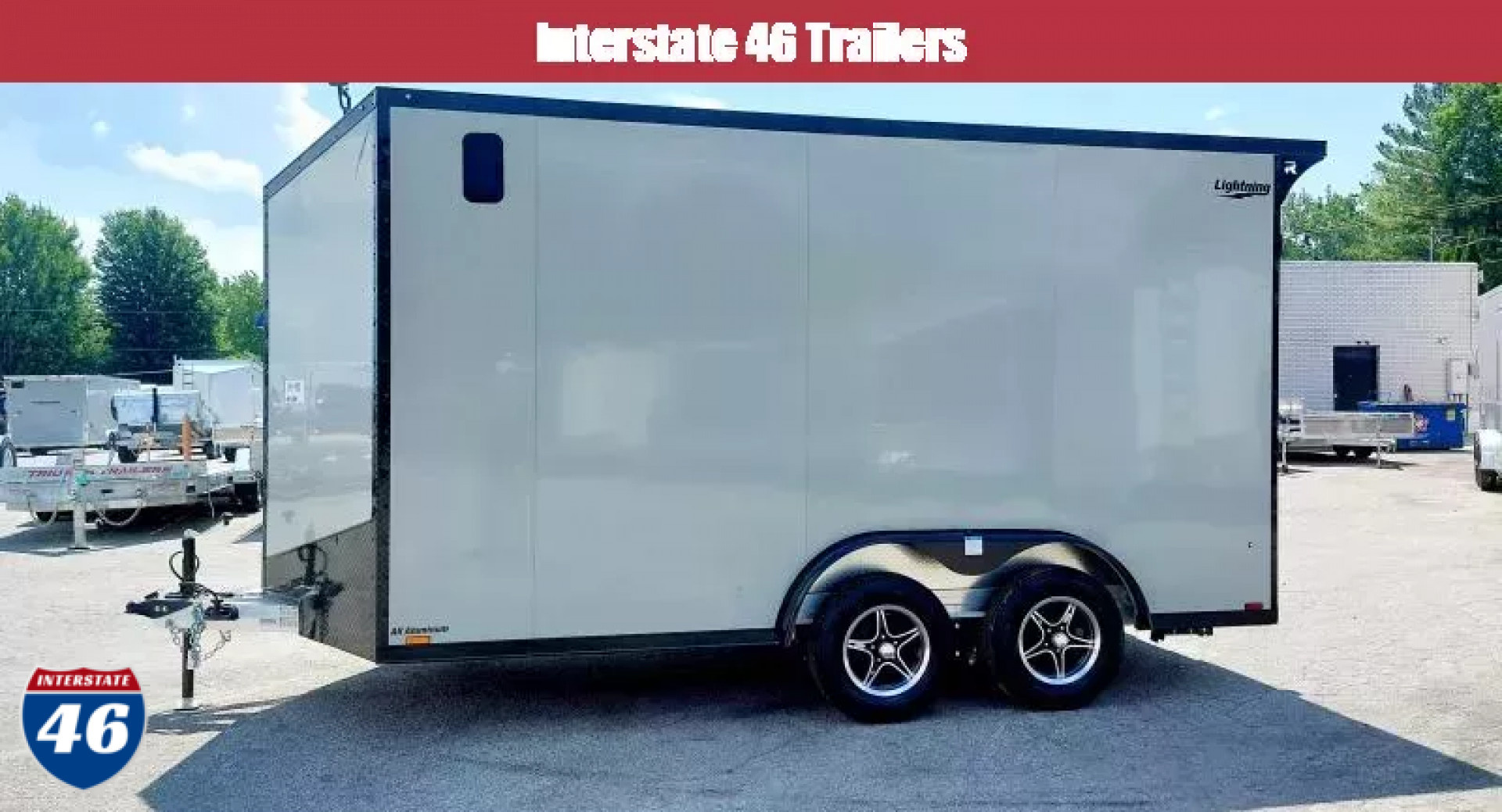New 7.5 X 14 CARGO ENCLOSED REAR RAMP DOOR TANDEM AXLE ALL ALUMINUM LIGHTNING