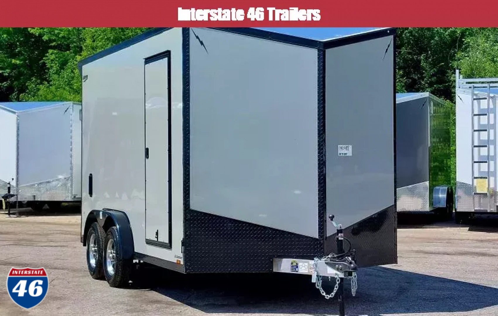 New 7.5 X 14 CARGO ENCLOSED REAR RAMP DOOR TANDEM AXLE ALL ALUMINUM LIGHTNING