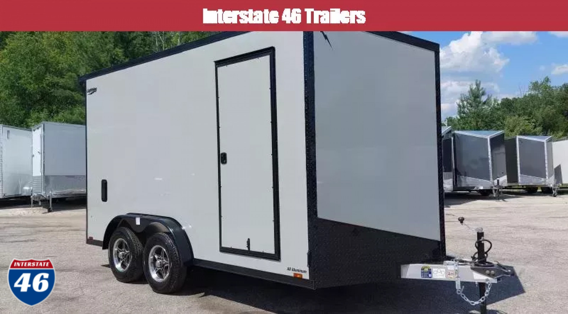 New 7.5 X 14 CARGO ENCLOSED REAR RAMP DOOR TANDEM AXLE ALL ALUMINUM LIGHTNING