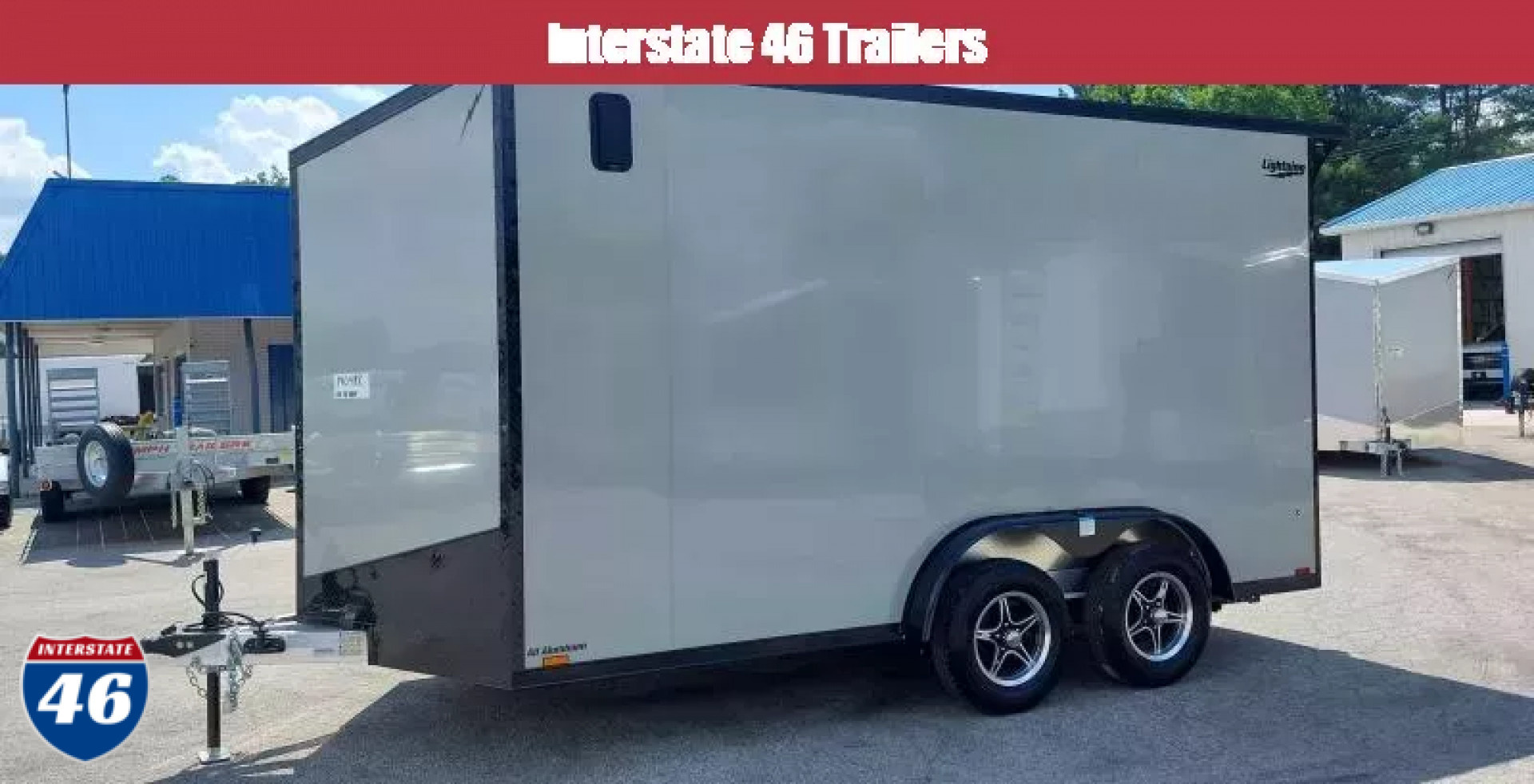 New 7.5 X 14 CARGO ENCLOSED REAR RAMP DOOR TANDEM AXLE ALL ALUMINUM LIGHTNING