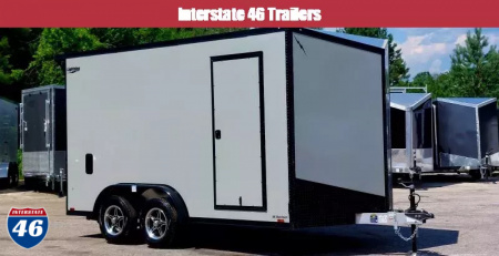 New 7.5 X 14 CARGO ENCLOSED REAR RAMP DOOR TANDEM AXLE ALL ALUMINUM LIGHTNING