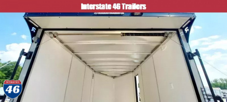 New 7.5 X 14 CARGO ENCLOSED REAR RAMP DOOR TANDEM AXLE ALL ALUMINUM LIGHTNING