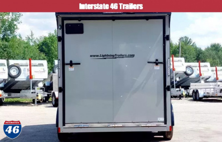 New 7.5 X 14 CARGO ENCLOSED REAR RAMP DOOR TANDEM AXLE ALL ALUMINUM LIGHTNING