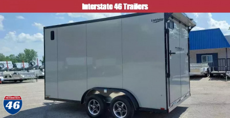 New 7.5 X 14 CARGO ENCLOSED REAR RAMP DOOR TANDEM AXLE ALL ALUMINUM LIGHTNING
