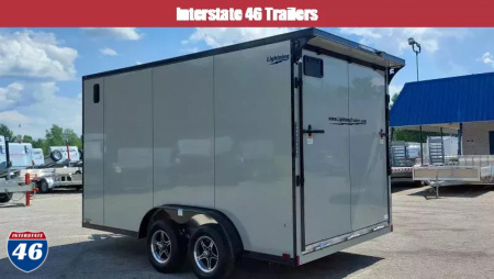 New 7.5 X 14 CARGO ENCLOSED REAR RAMP DOOR TANDEM AXLE ALL ALUMINUM LIGHTNING