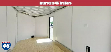 New 7.5 X 14 CARGO ENCLOSED REAR RAMP DOOR TANDEM AXLE ALL ALUMINUM LIGHTNING