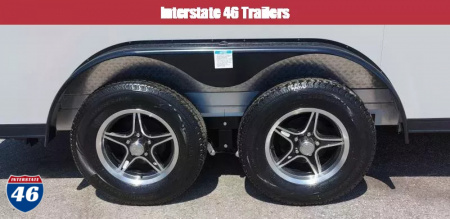 New 7.5 X 14 CARGO ENCLOSED REAR RAMP DOOR TANDEM AXLE ALL ALUMINUM LIGHTNING