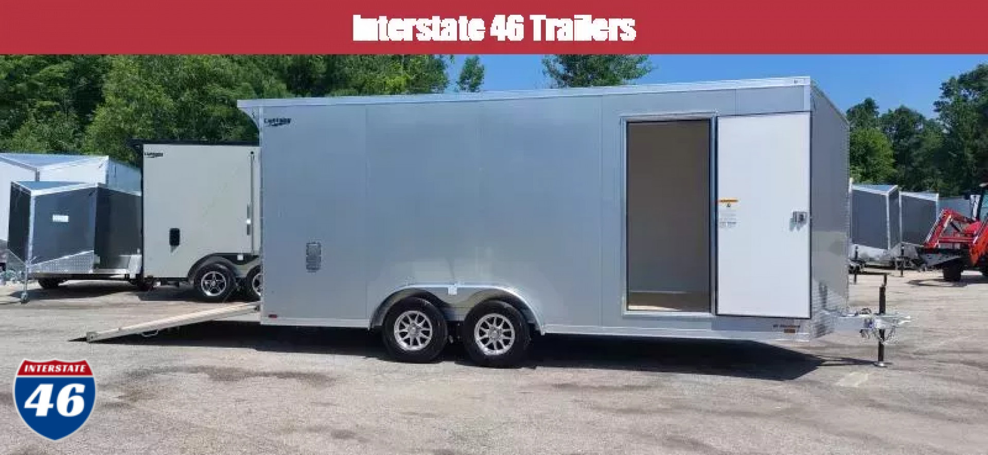 New 7.5 X 18 CARGO ENCLOSED ALL ALUMINUM 2025 TANDEM AXLE POLYCOR EXTERIOR