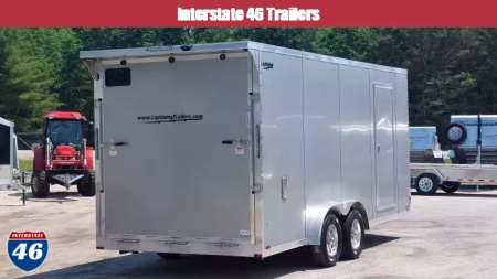 New 7.5 X 18 CARGO ENCLOSED ALL ALUMINUM 2025 TANDEM AXLE POLYCOR EXTERIOR